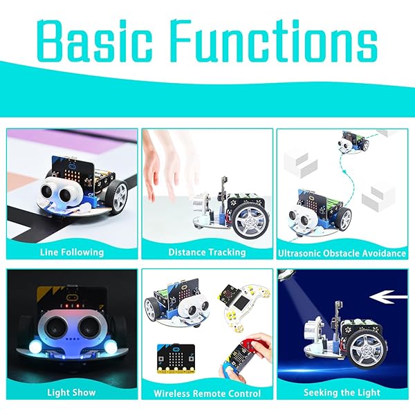 EF ELECFREAKS ELECFREAKS Microbit Mini Cutebot Kit for BBC Micro:bit V1 V2 DIY Programmable Robot Car STEM Educational Project Graphical Makecode Coding Car - View 3 of 6