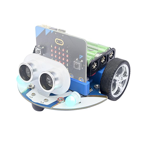 EF ELECFREAKS ELECFREAKS Microbit Mini Cutebot Kit for BBC Micro:bit V1 V2 DIY Programmable Robot Car STEM Educational Project Graphical Makecode Coding Car