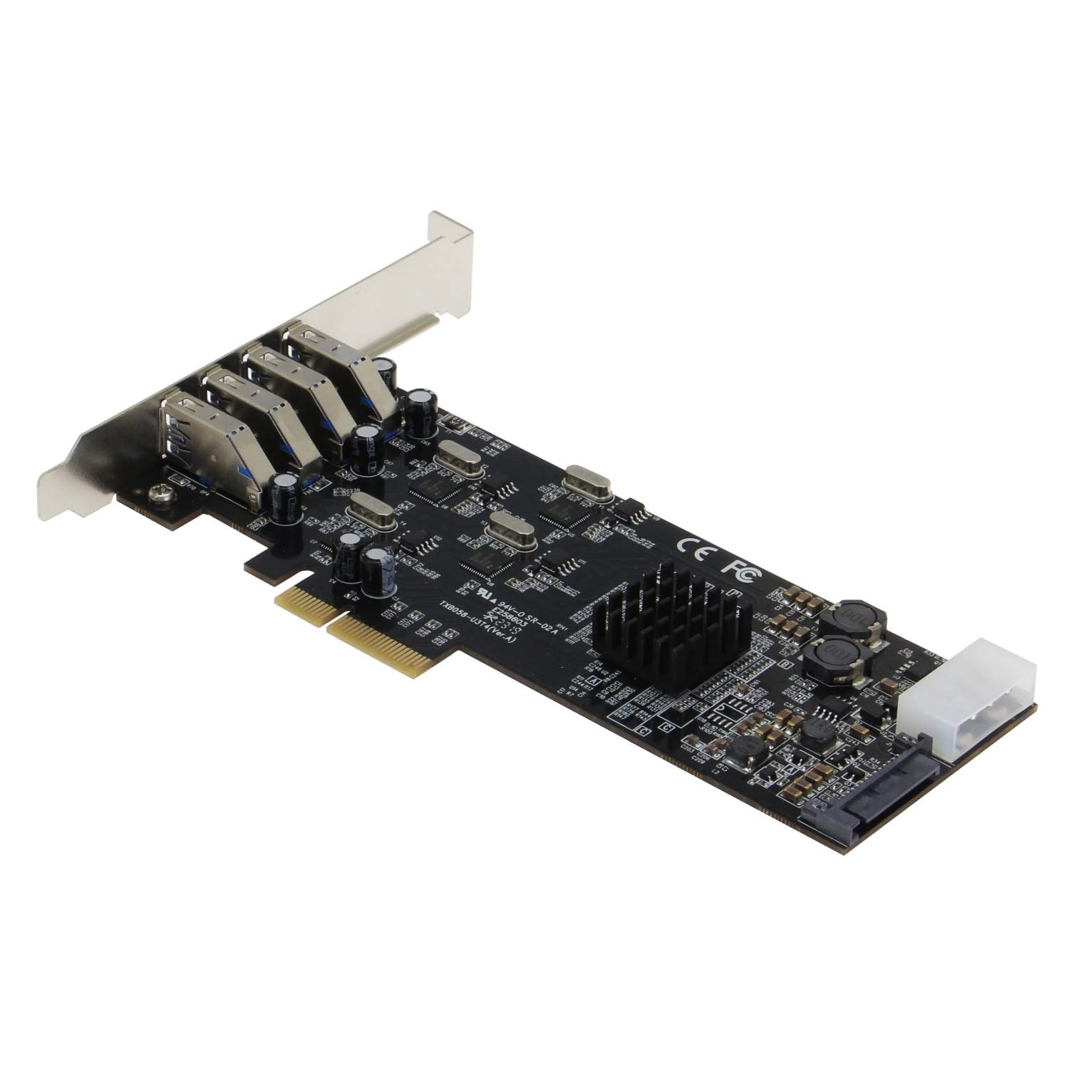 Sedna SEDNA PCIe X4 4 Port USB 3.1 Gen 1 Adapter Real 5Gbps per Port Total Throughput 20 Gbps High Speed Connectivity Solution - View 3 of 3