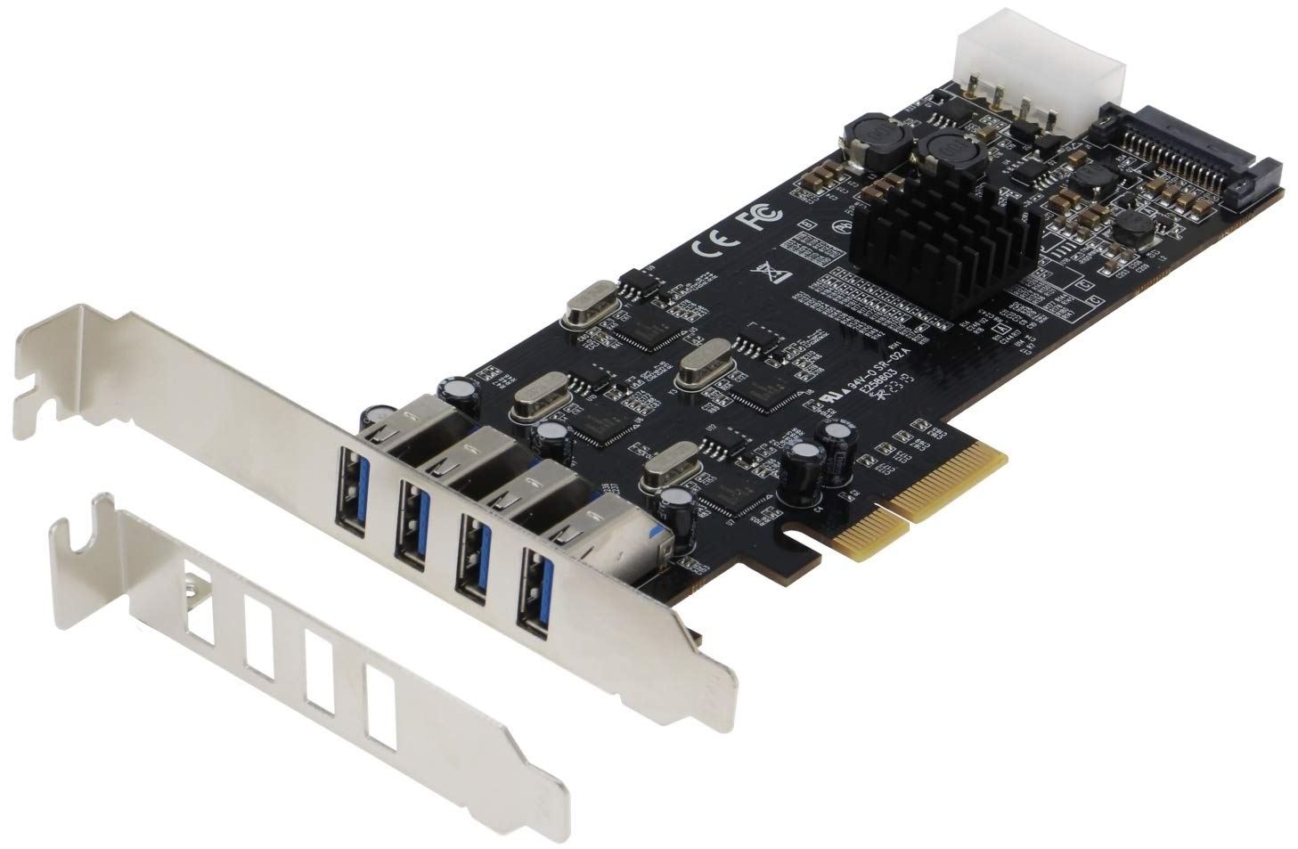 Sedna SEDNA PCIe X4 4 Port USB 3.1 Gen 1 Adapter Real 5Gbps per Port Total Throughput 20 Gbps High Speed Connectivity Solution