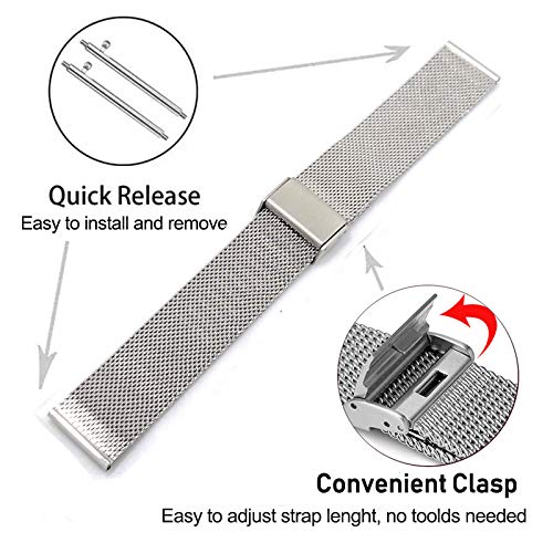 SPINYE SPINYE 22mm Stainless Steel Mesh Bands for Galaxy Watch 46mm & Gear S3 - Stylish Replacement Strap for Men & Women - View 3 of 8