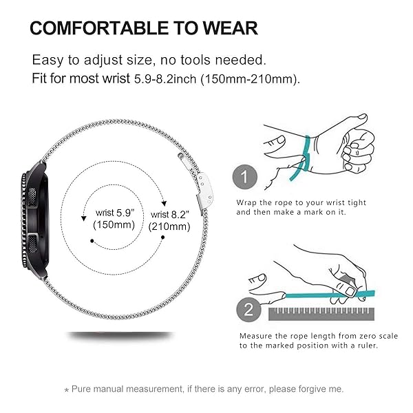 SPINYE SPINYE 22mm Stainless Steel Mesh Bands for Galaxy Watch 46mm & Gear S3 - Stylish Replacement Strap for Men & Women - View 7 of 8