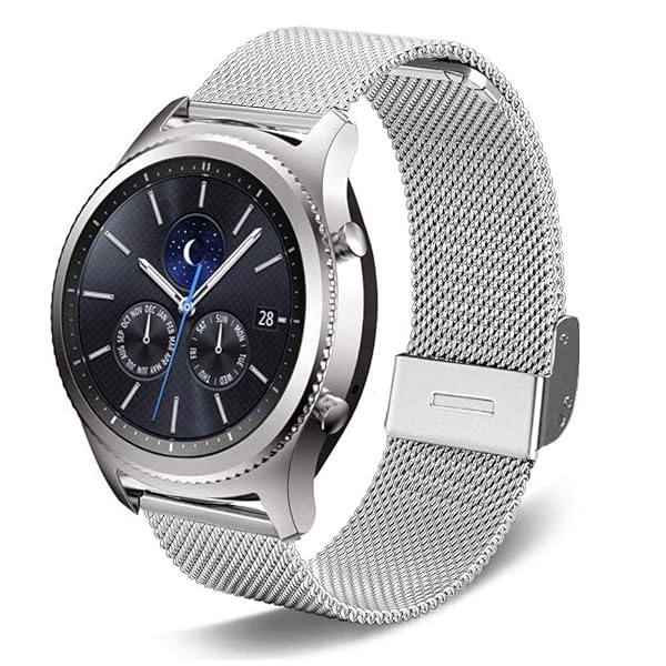 SPINYE 22mm Stainless Steel Mesh Bands for Galaxy Watch 46mm & Gear S3 - Stylish Replacement Strap for Men & Women