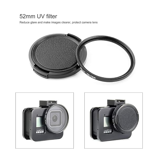 SOONSUN SOONSUN Aluminum Alloy GoPro Hero 8 Case: Multi-Function Frame with Lens Cap & UV Filter - View 6 of 10