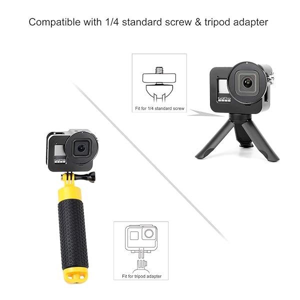 SOONSUN SOONSUN Aluminum Alloy GoPro Hero 8 Case: Multi-Function Frame with Lens Cap & UV Filter - View 8 of 10