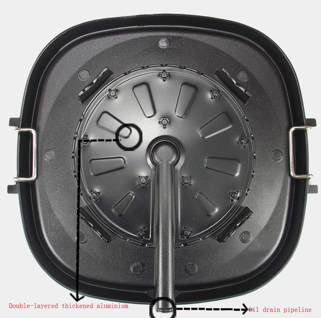 CHYIR Korean Style Square Grill Pan: Non-Stick Maifan Coated Smokeless BBQ Plate for Indoor & Outdoor Cooking - View 4 of 8