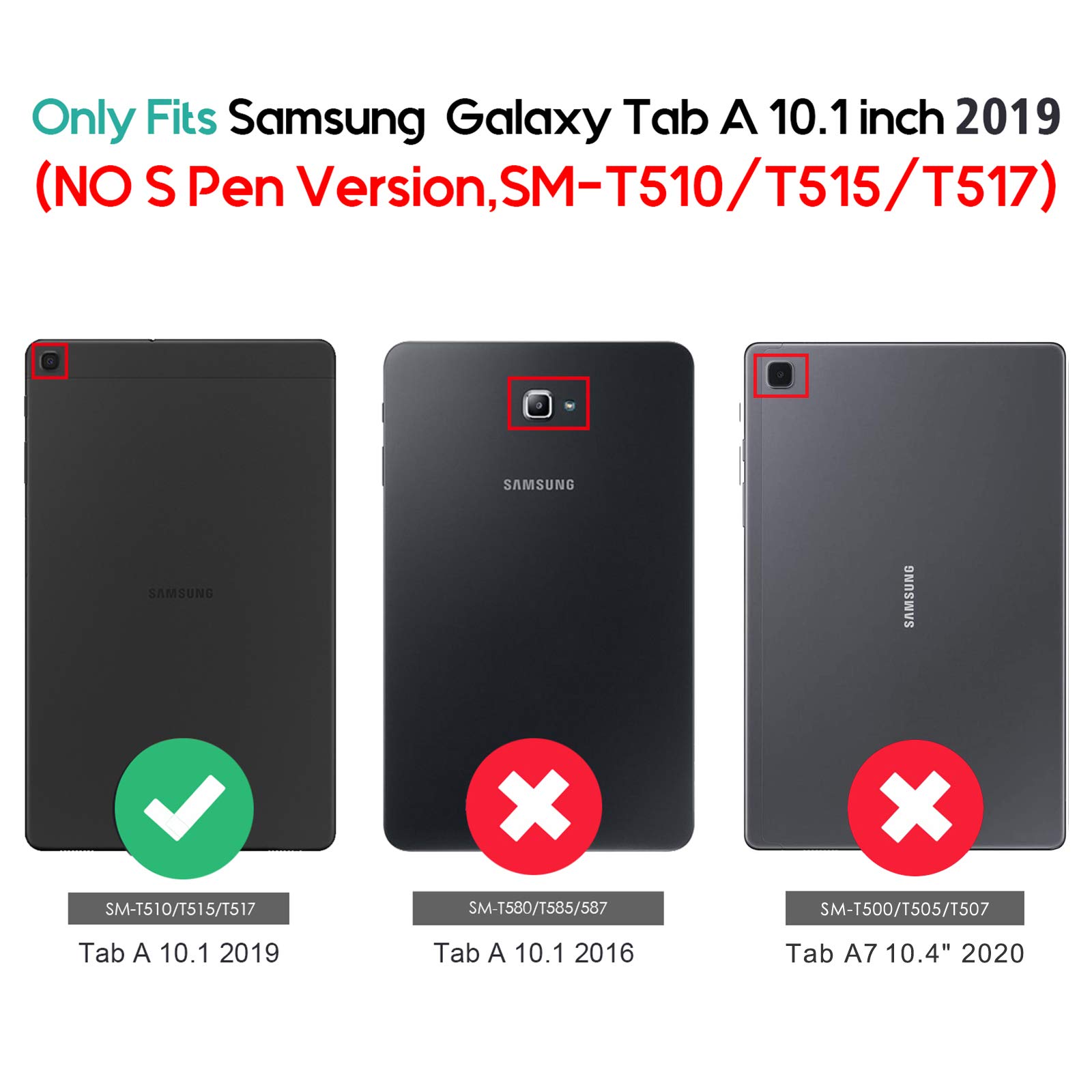 ProCase ProCase Slim Case for Galaxy Tab A 10.1 2019 Lightweight Stand Cover for SM-T510 SM-T515 SM-T517 Grey - View 2 of 7