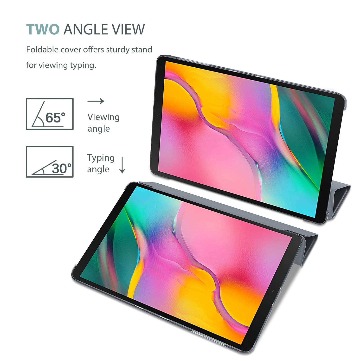 ProCase ProCase Slim Case for Galaxy Tab A 10.1 2019 Lightweight Stand Cover for SM-T510 SM-T515 SM-T517 Grey - View 6 of 7