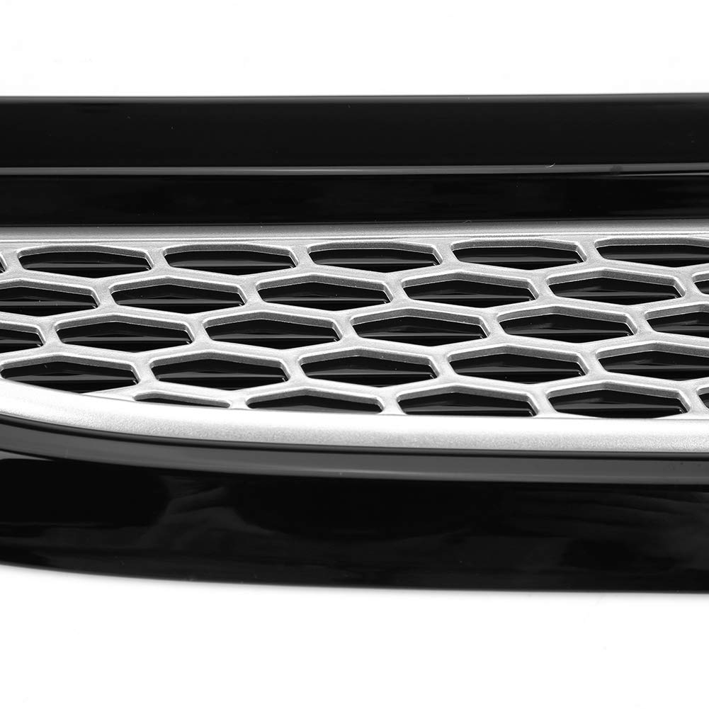 Qiilu Car Hood Vent Exterior Outlet Wing Trim Grille Side Scoop Cover for Evoque 2012-2018 Turbo Bonnet Vent Decor - View 6 of 9