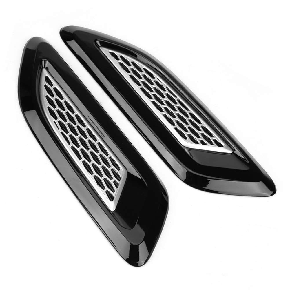 Qiilu Car Hood Vent Exterior Outlet Wing Trim Grille Side Scoop Cover for Evoque 2012-2018 Turbo Bonnet Vent Decor - View 9 of 9