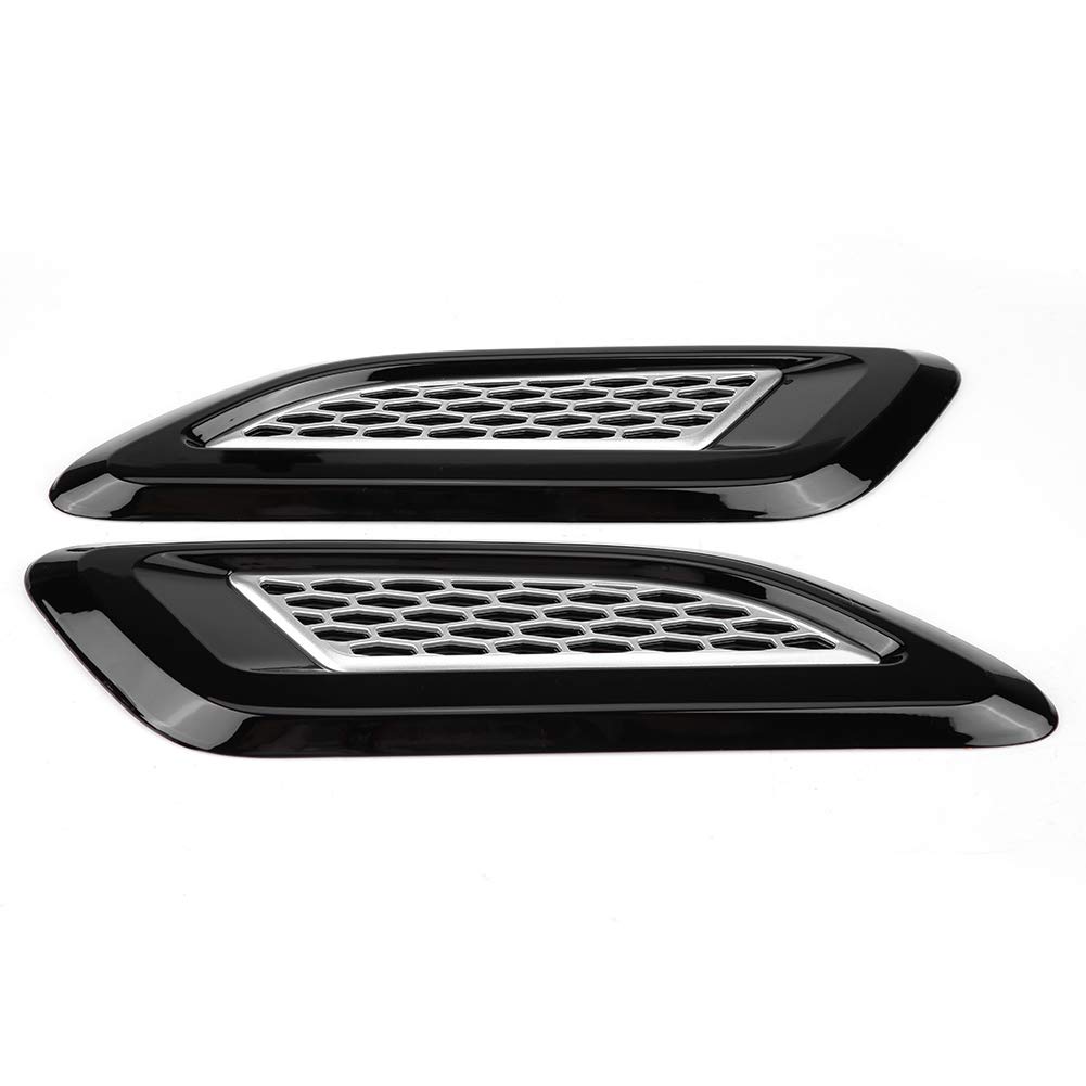 Car Hood Vent Exterior Outlet Wing Trim Grille Side Scoop Cover for Evoque 2012-2018 Turbo Bonnet Vent Decor
