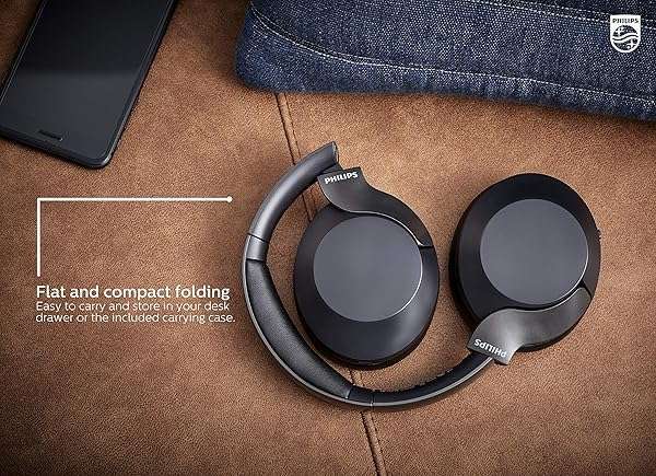 Philips PHILIPS PH805 ANC Over Ear Wireless Headphones: Hi-Res Audio, 30H Playtime & Comfort Fit - View 6 of 10