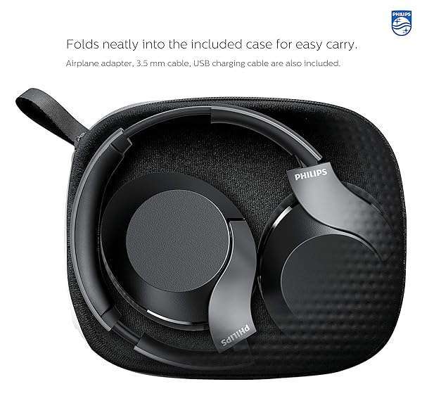 Philips PHILIPS PH805 ANC Over Ear Wireless Headphones: Hi-Res Audio, 30H Playtime & Comfort Fit - View 8 of 10