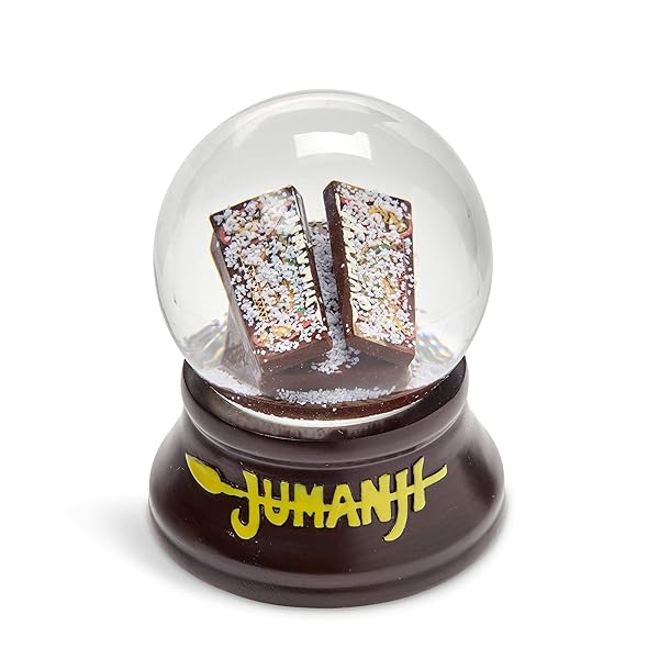 Toynk Toynk Jumanji Classic Board Game Snow Globe Collectible Gift 5x4 Inches Wooden Base Adventure Theme