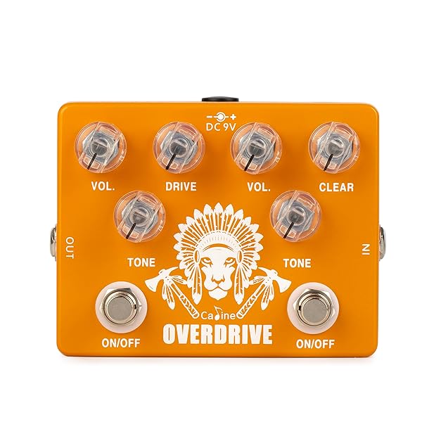 Caline CP-70 Dual Overdrive Guitar Pedal: True Bypass Design for Ultimate Tone