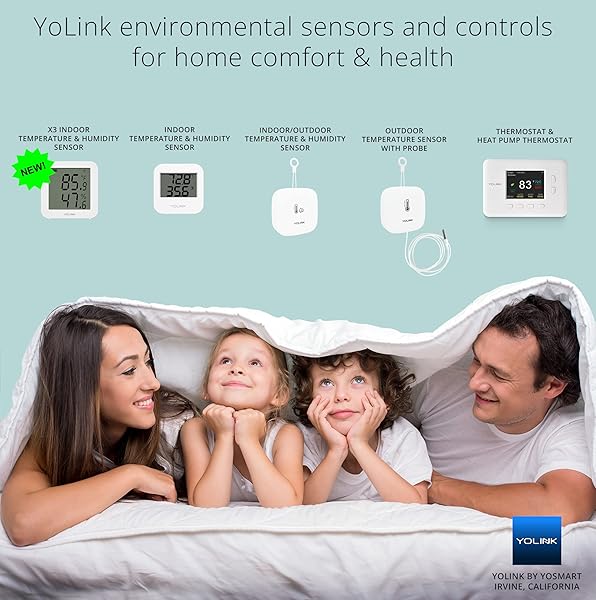 YoLink Smart Temperature Humidity Sensor for Alexa IFTTT Long Range Wireless Hygrometer Indoor Thermometer Humidity Monitor Requires YoLink Hub - View 8 of 9