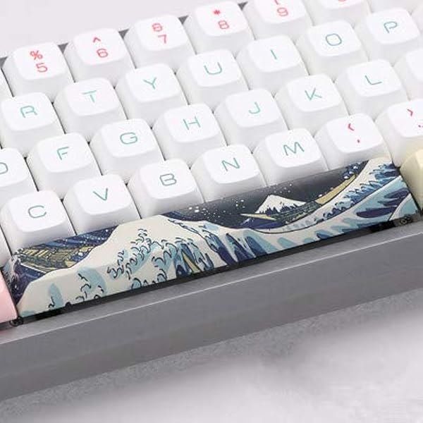 Benemate Benemate Spacebar Keycap 5-Side Dye-subbed PBT Cherry Profile 6.25U for Gaming Mechanical Keyboards Waves