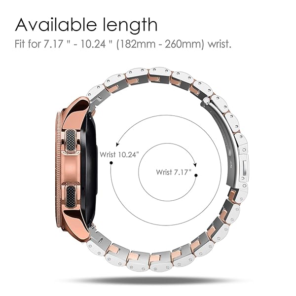 FINTIE Fintie Galaxy Watch Active 40mm Bands Solid Stainless Steel Strap Rose Gold Silver for Galaxy Watch Active 2 40mm 44mm Smartwatch - View 6 of 8