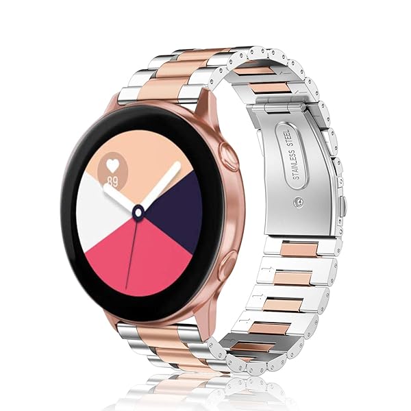 FINTIE Fintie Galaxy Watch Active 40mm Bands Solid Stainless Steel Strap Rose Gold Silver for Galaxy Watch Active 2 40mm 44mm Smartwatch - View 2 of 8