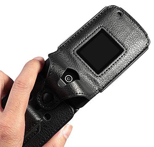 Nakedcellphone Black Vegan Leather Case for Coolpad Snap Phone with Built-in Screen Protection and Metal Belt Clip Form-Fit Cover - View 3 of 9