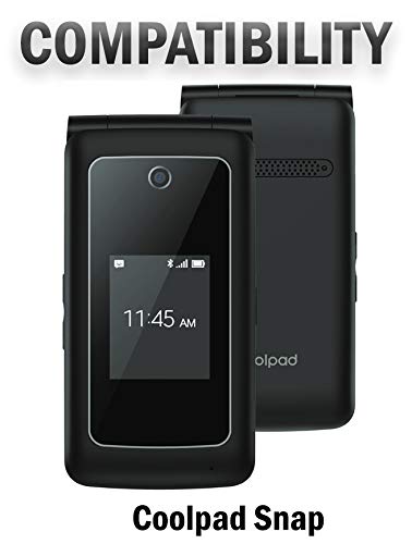 Nakedcellphone Black Vegan Leather Case for Coolpad Snap Phone with Built-in Screen Protection and Metal Belt Clip Form-Fit Cover - View 7 of 9