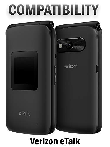 Nakedcellphone Black Vegan Leather Case for eTALK Phone with Built-in Screen Protection and Metal Belt Clip for Kazuna Freetel Verizon Flip Phone - View 7 of 9