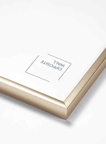 Opposite Wall Gold Sleek Matte Aluminium Metal Picture Frame 12x16 in 31x41 cm Wall Photo Frame for Posters and Photos - View 8 of 10