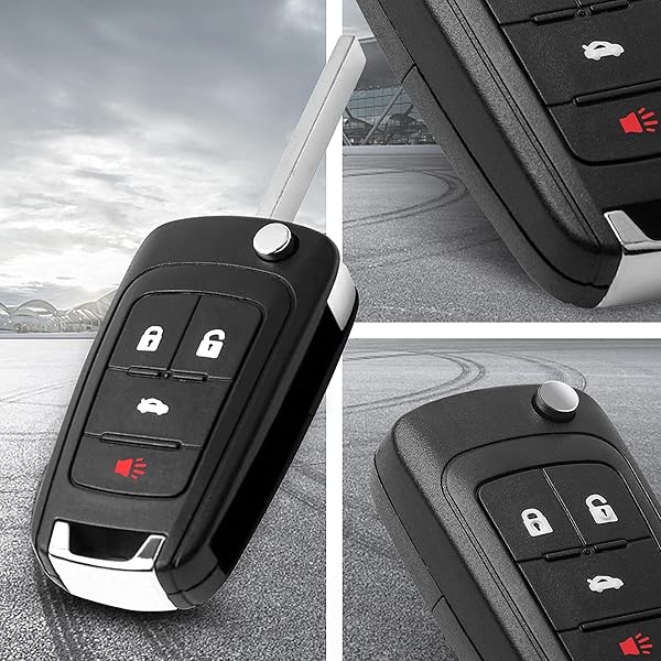 VOFONO VOFONO Keyless Entry Remote Flip Car Key Fob for 2010-2017 Chevy Camaro Cruze Equinox Impala Malibu Sonic GMC Terrain Buick Encore Replacement - View 3 of 7