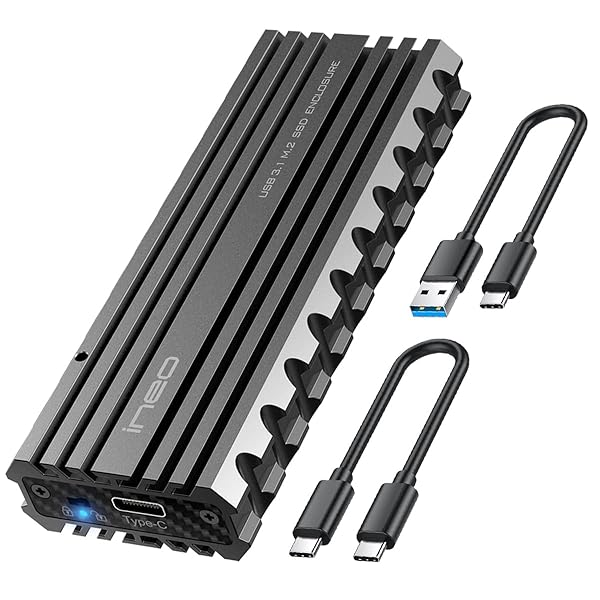 ineo Rugged iNeo M.2 NVMe SSD Enclosure: USB 3.2 Gen 2 Type-C with Write Protection Switch