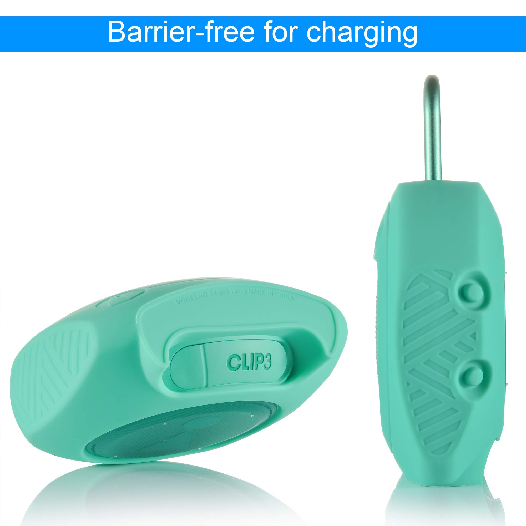TXEsign TXEsign Teal Silicone Case for JBL Clip 3 - Waterproof Stand Up Protection - View 5 of 7