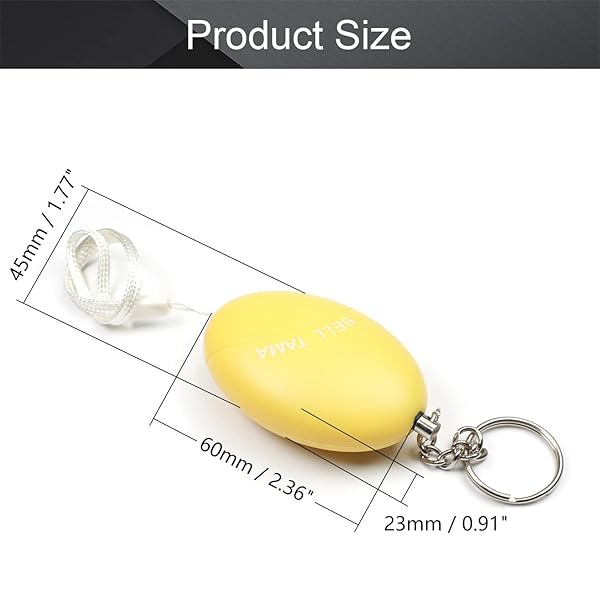 Othmro Othmro 2 Pack 120DB Personal Alarm Keychain Emergency Safety Alarm for Women Men Children Elderly Yellow - View 2 of 9