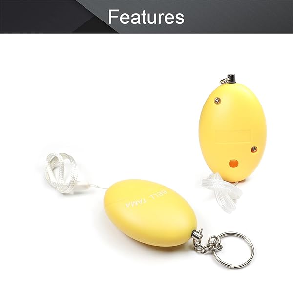 Othmro Othmro 2 Pack 120DB Personal Alarm Keychain Emergency Safety Alarm for Women Men Children Elderly Yellow - View 3 of 9