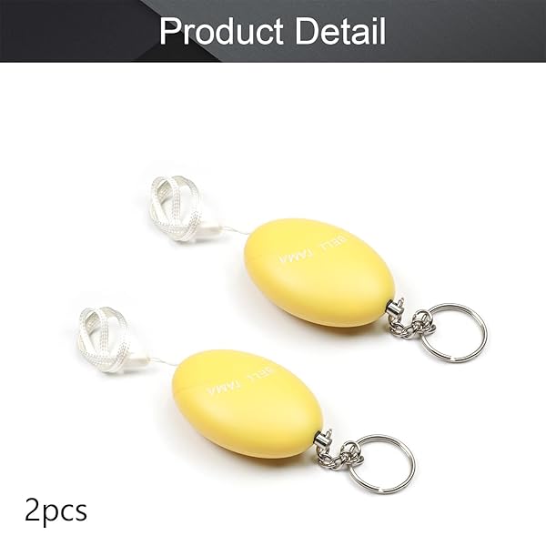 Othmro Othmro 2 Pack 120DB Personal Alarm Keychain Emergency Safety Alarm for Women Men Children Elderly Yellow - View 4 of 9