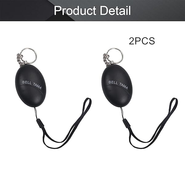 Othmro Othmro 2 Pack 120DB Personal Alarm Emergency Safety Device for Women Men Children Elderly Black - View 4 of 8