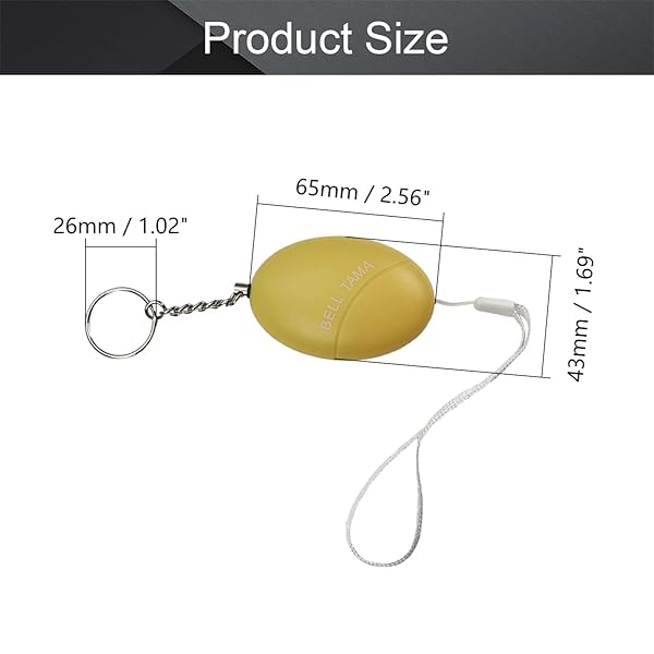 Othmro Othmro Safe Sound Personal Alarm 4 Pack 120DB Keychain Emergency Safety Alarm for Women Men Children Elderly Yellow - View 2 of 8