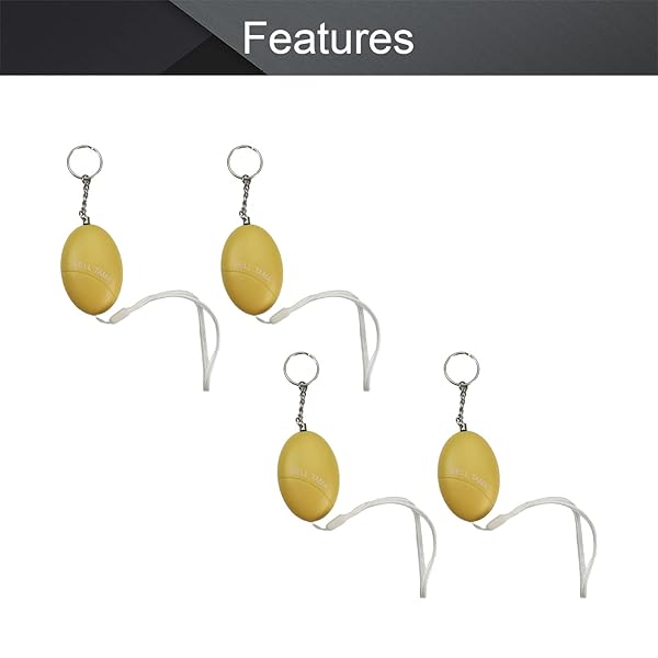 Othmro Othmro Safe Sound Personal Alarm 4 Pack 120DB Keychain Emergency Safety Alarm for Women Men Children Elderly Yellow - View 3 of 8