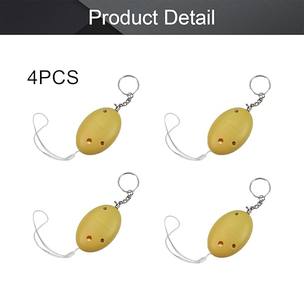 Othmro Othmro Safe Sound Personal Alarm 4 Pack 120DB Keychain Emergency Safety Alarm for Women Men Children Elderly Yellow - View 4 of 8