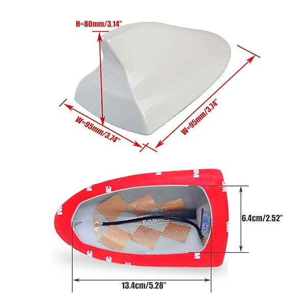 Ramble Ramble Shark Fin Antenna for Nissan X-Trail T31 T30 T32 (2012-2020) - Stylish Pearl White Radio Aerial Cover - View 8 of 9