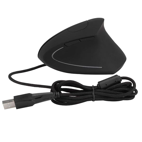 Wendry Wendry Wired Ergonomic Mouse 3200dpi Optical Vertical Gaming Mouse 6D Adjustable LED for PC Laptop Black - View 9 of 9