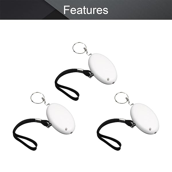 Othmro Othmro Safe Sound Personal Alarm 3 Pack 120DB Keychain Emergency Safety Alarm with LED Lights for Women Men Children Elderly White - View 3 of 8