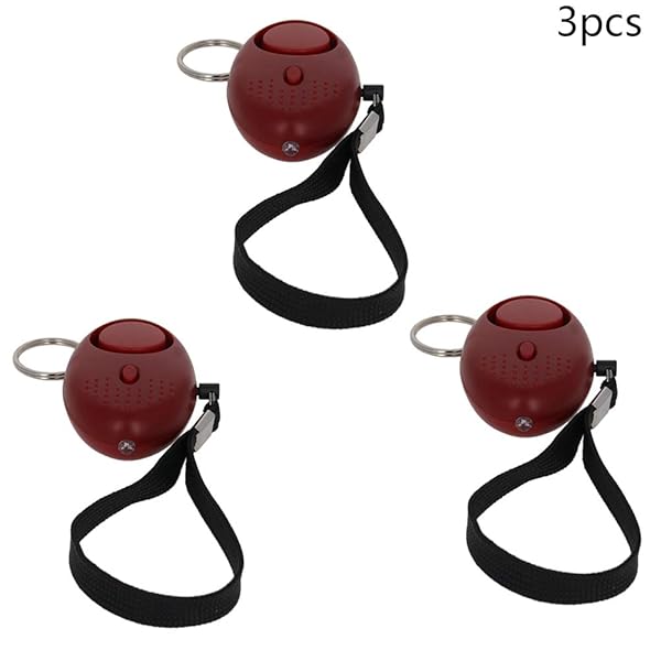 Othmro Othmro Safe Sound Personal Alarm 3 Pack 130DB Keychain Emergency Safety Alarm with LED Lights for Women Men Children Elderly Red - View 2 of 9
