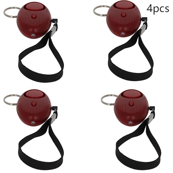 Othmro Othmro Safe Sound Personal Alarm 4 Pack 130DB Keychain Emergency Safety Alarm with LED Lights for Women Men Children Elderly Red - View 2 of 9