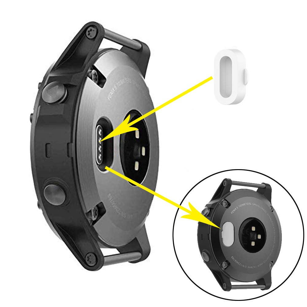 Kissmart Garmin Vivoactive 5 4 4S Charger Replacement Cable with White Silicone Dust Plug 2 Pack - View 6 of 6