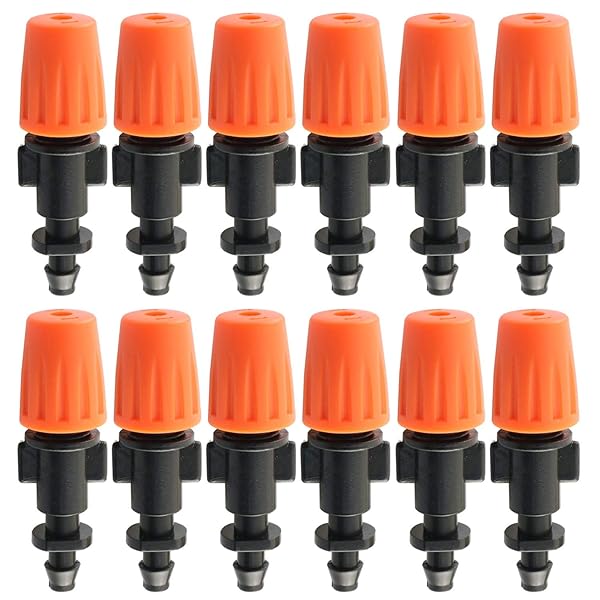 DGZZI DGZZI 12PCS Adjustable Drip Irrigation Misting Nozzles for Efficient Garden Sprinkling