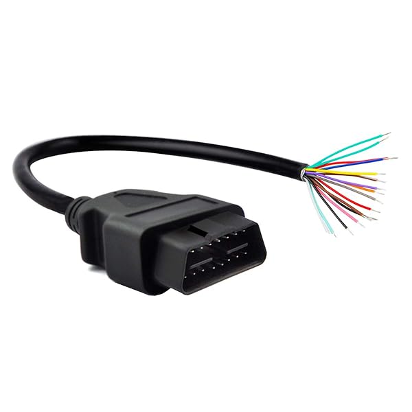 iKKEGOL iKKEGOL OBDII J1962 Male Connector Open Plug Wire Diagnostic Extension Cable 30cm USB Adapter for DIY Mobley - View 2 of 8