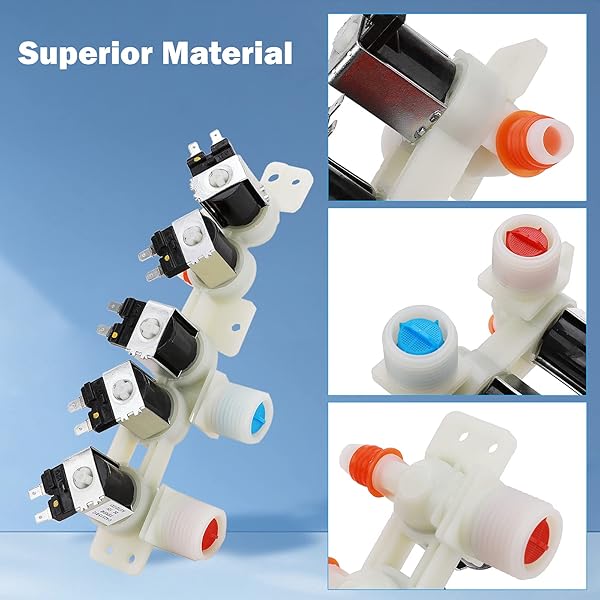 BTNTVEN AJU75152601 AJU73213301 Water Inlet Valve Replacement for LG Kenmore Washer Compatible with 5221EA1008F TAW35618287 AP5668417 - View 4 of 8