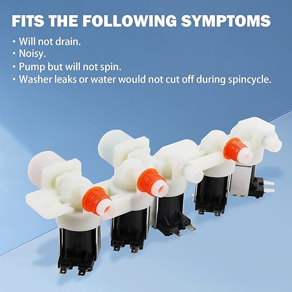 BTNTVEN AJU75152601 AJU73213301 Water Inlet Valve Replacement for LG Kenmore Washer Compatible with 5221EA1008F TAW35618287 AP5668417 - View 5 of 8