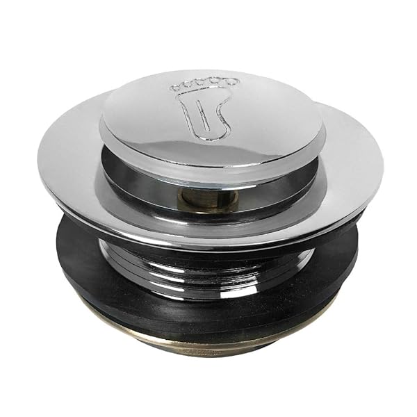 QWORK "QWORK Polished Chrome Bathtub Drain for 1-1/2" Shower & Tub - Durable & Stylish Solution"