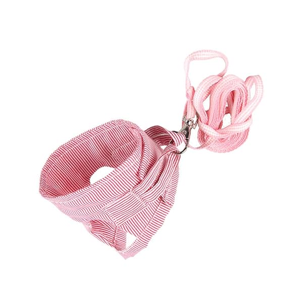 POPETPOP POPETPOP Hedgehog Harness Small Pet Chest Strap for Guinea Pig Fashionable Stripe Design Easy to Wear Pet Supplies - View 2 of 7