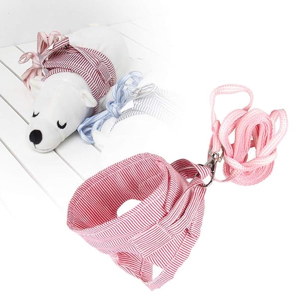POPETPOP POPETPOP Hedgehog Harness Small Pet Chest Strap for Guinea Pig Fashionable Stripe Design Easy to Wear Pet Supplies - View 6 of 7